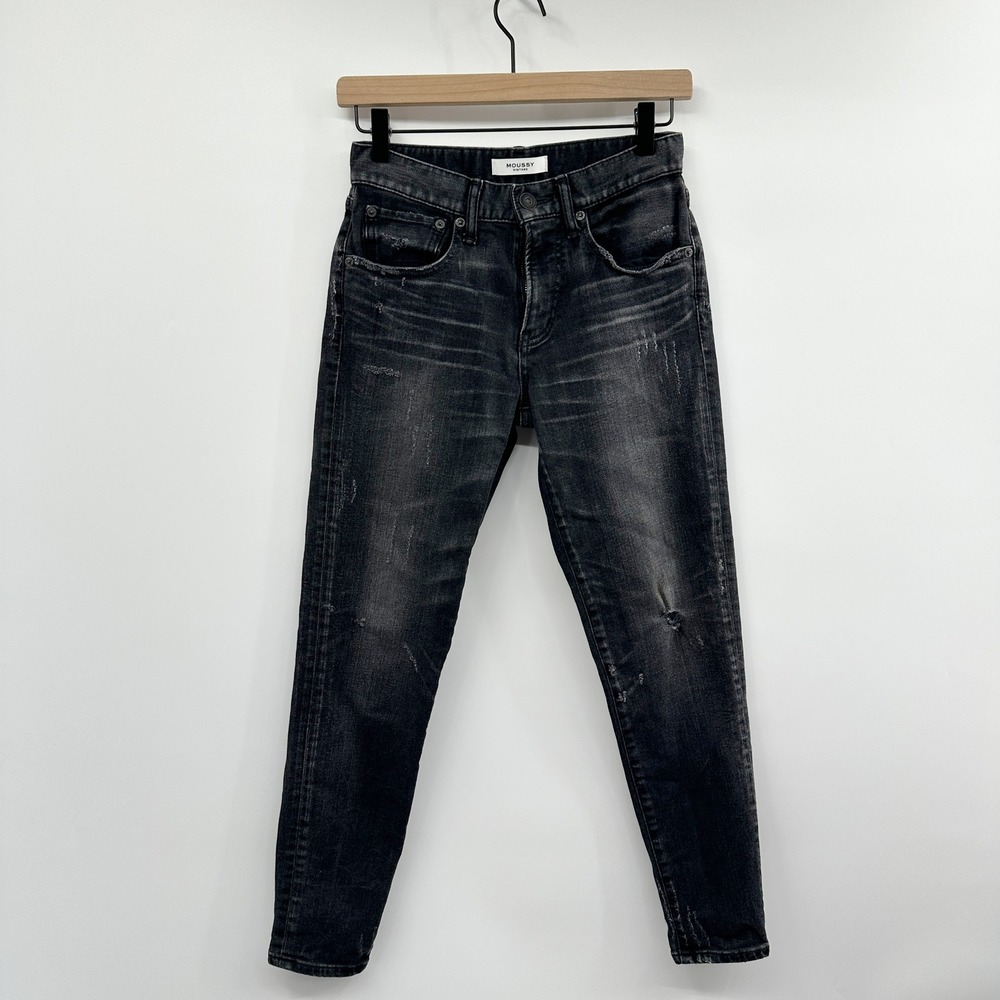 Moussy Vintage Velma Skinny Jeans Distressed in Black Size 25‎ - Picture 2 of 10
